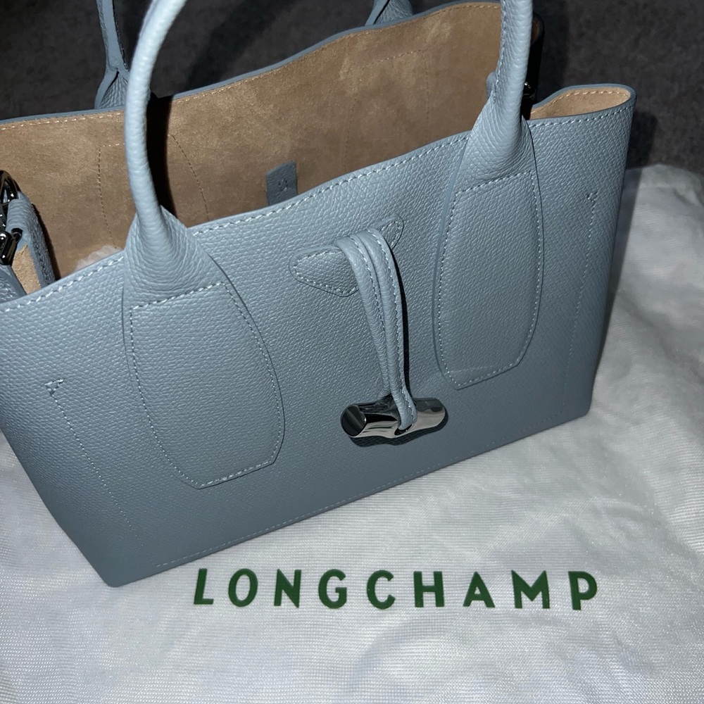 Longchamp Roseau Essential Medium Leather Tote - Picture 10 of 12